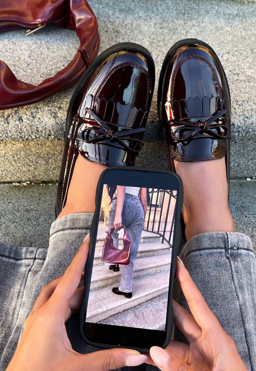 Bow Detail Flatform Slip On Loafer Shoes 🇬🇧