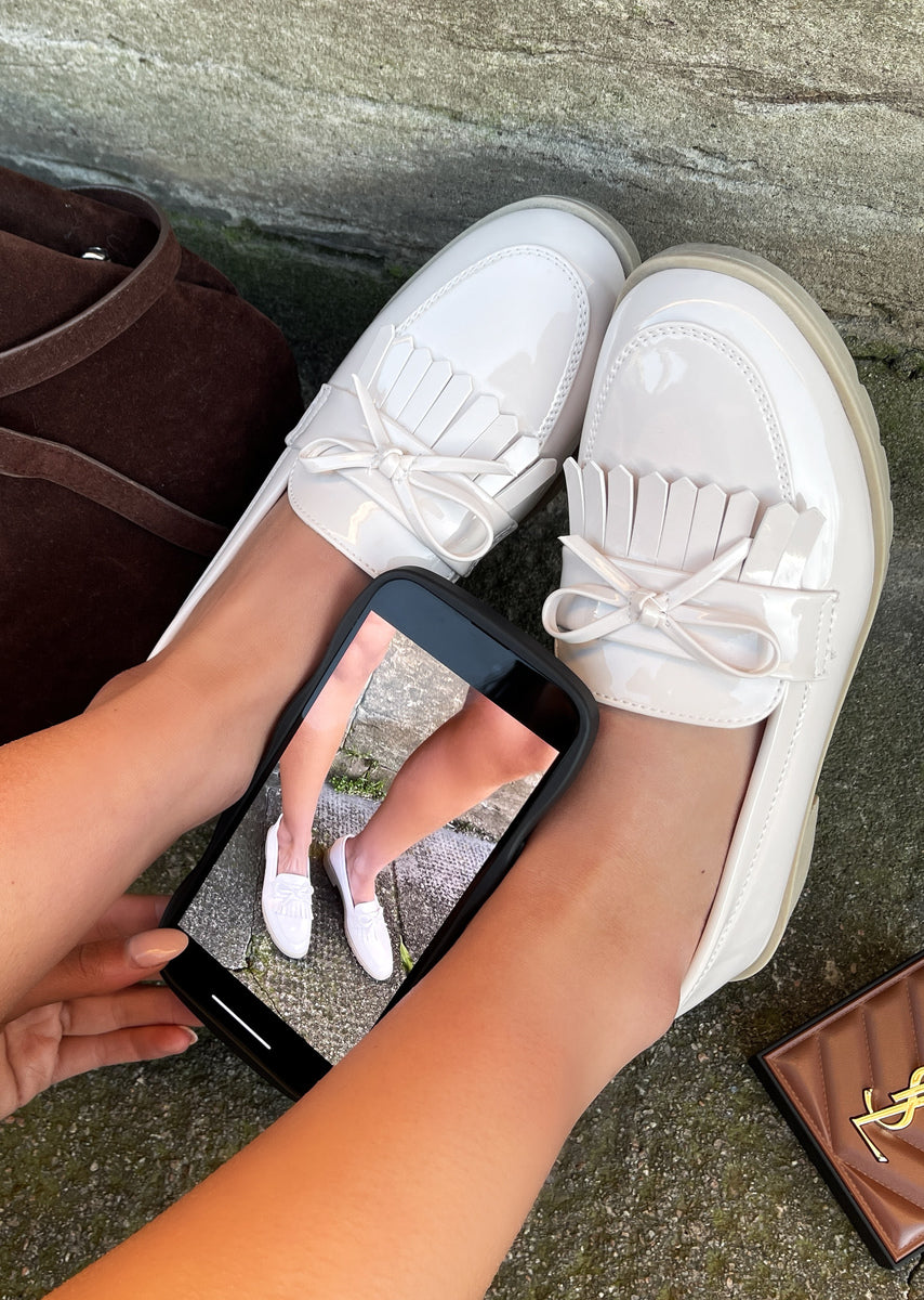 Bow Detail Flatform Slip On Loafer Shoes 🇬🇧