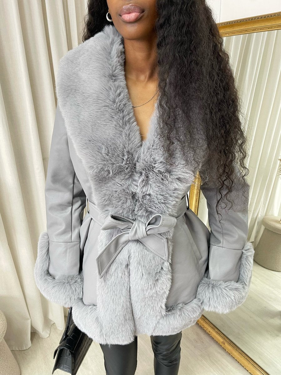 Faux Fur Trim Winter Jacket 🇬🇧