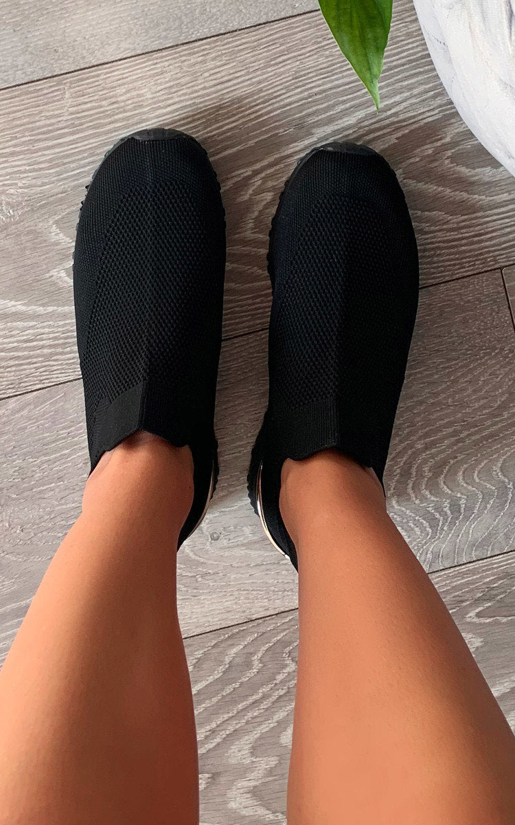 Slip On Sock Wedge Trainers 🇬🇧