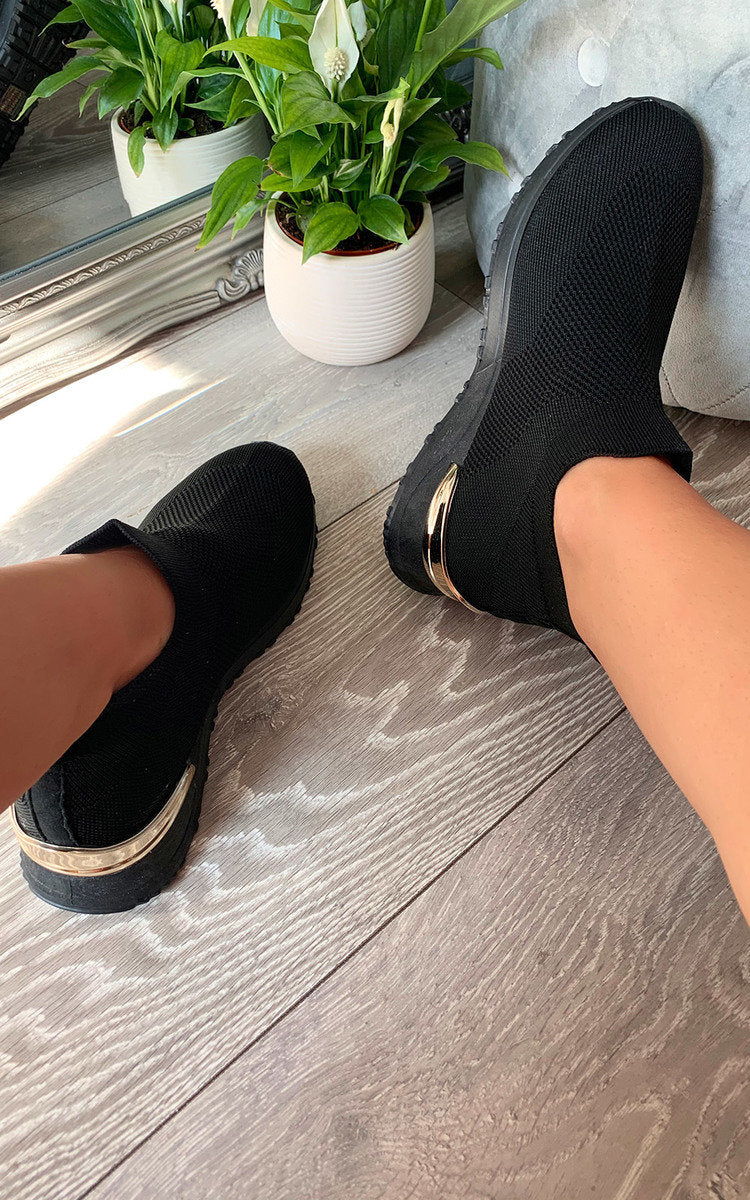 Slip On Sock Wedge Trainers 🇬🇧