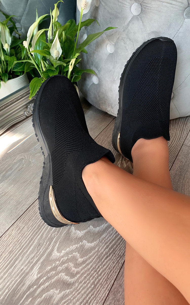 Slip On Sock Wedge Trainers 🇬🇧