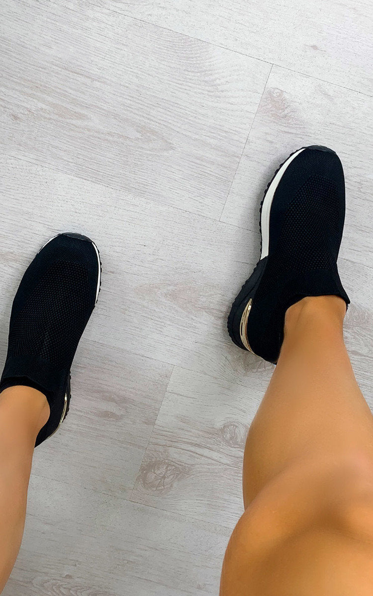 Slip On Sock Wedge Trainers 🇬🇧
