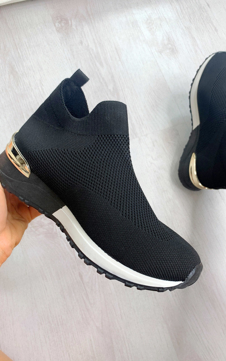 Slip On Sock Wedge Trainers 🇬🇧