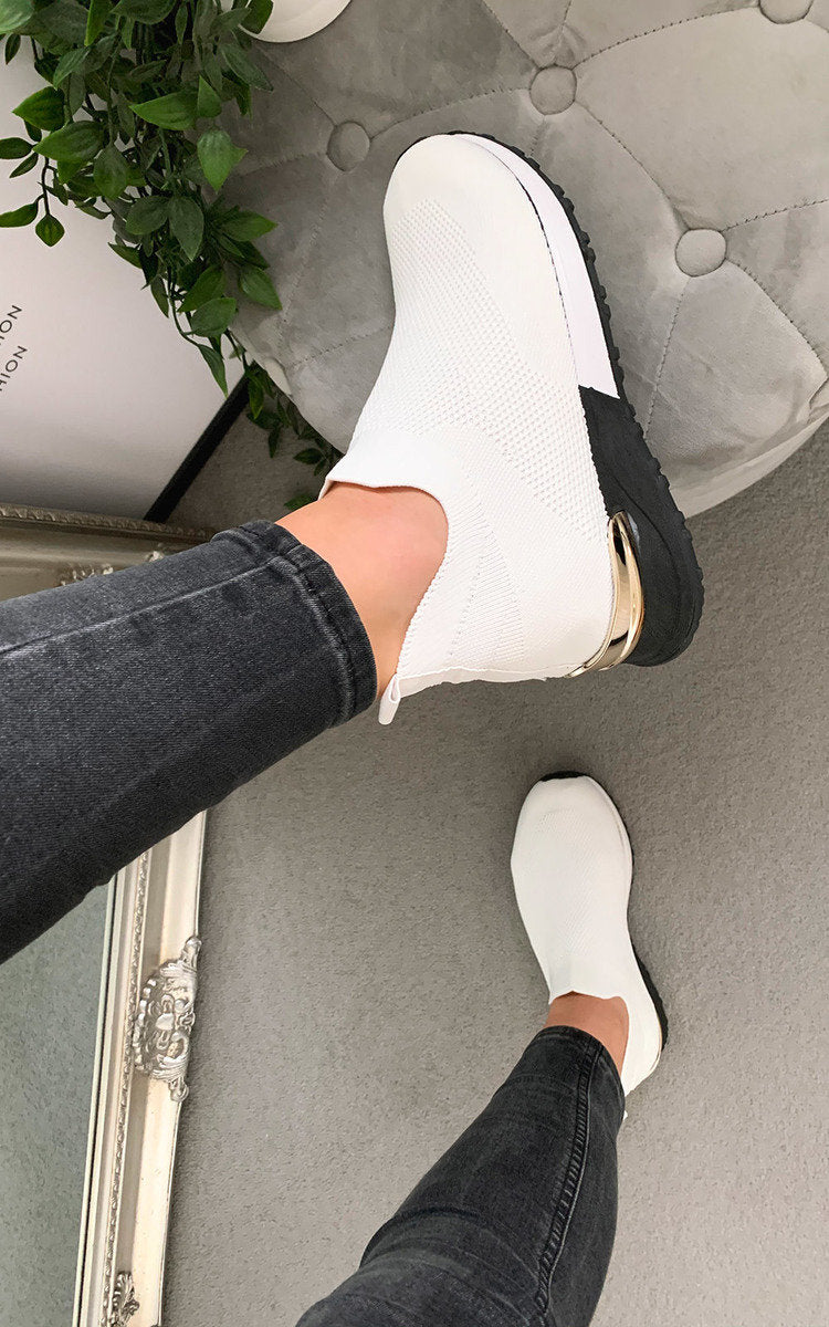 Slip On Sock Wedge Trainers 🇬🇧