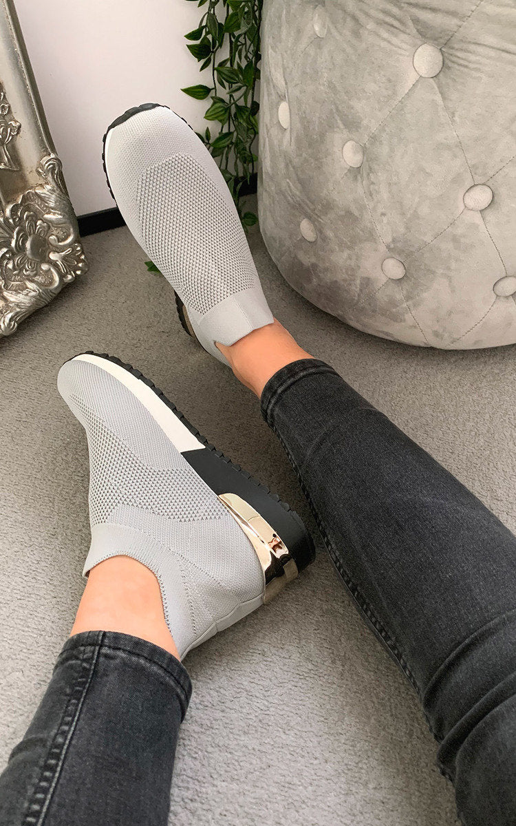 Slip On Sock Wedge Trainers 🇬🇧