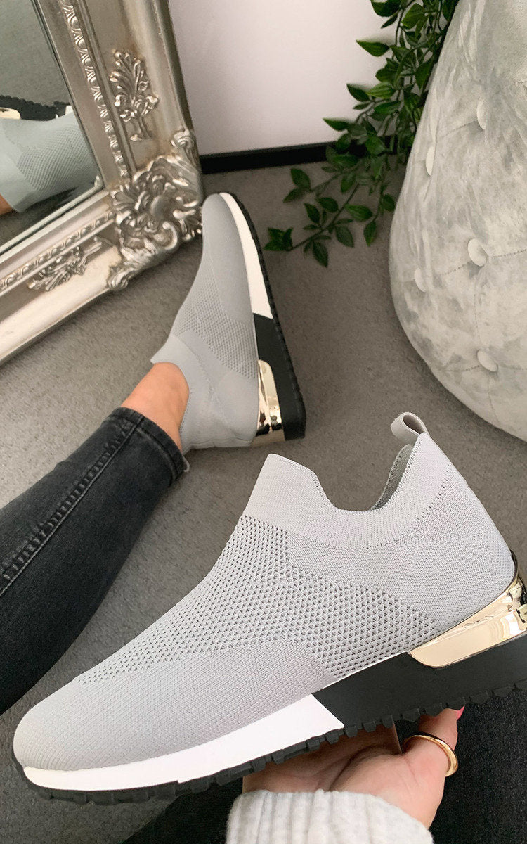 Slip On Sock Wedge Trainers 🇬🇧