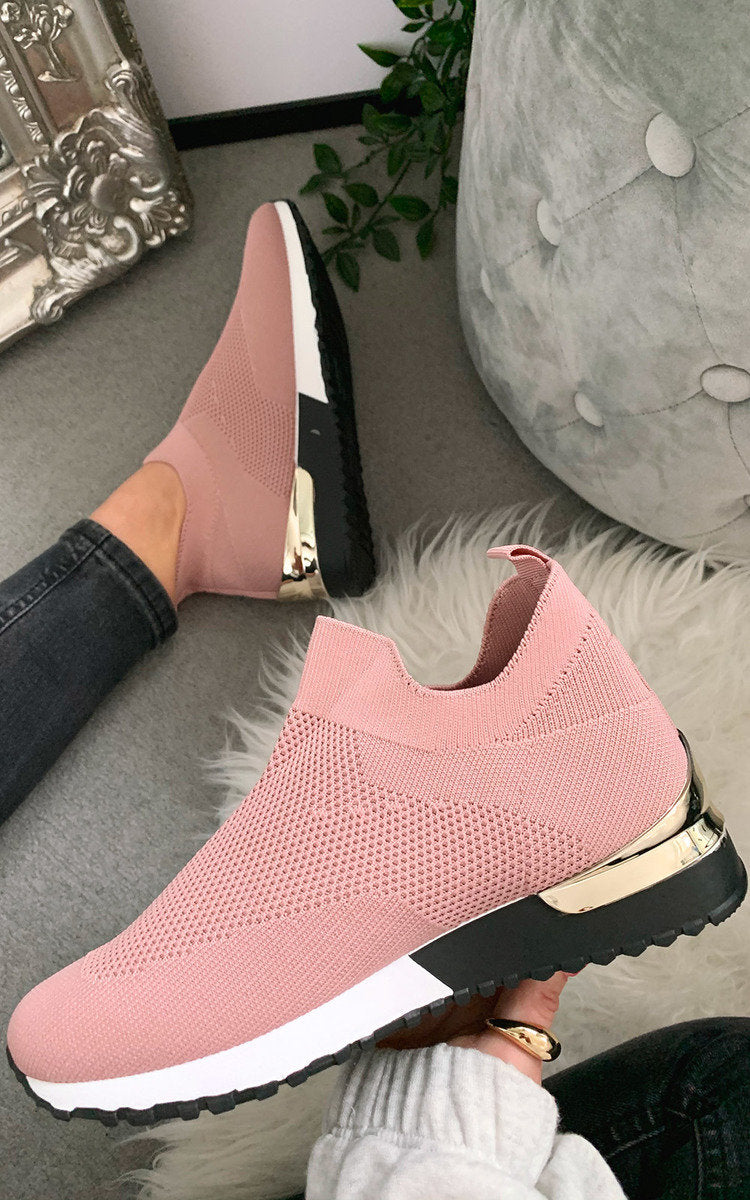 Slip On Sock Wedge Trainers 🇬🇧