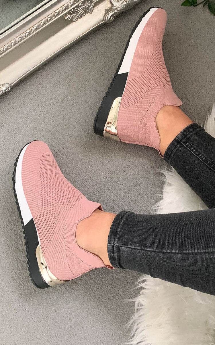 Slip On Sock Wedge Trainers 🇬🇧