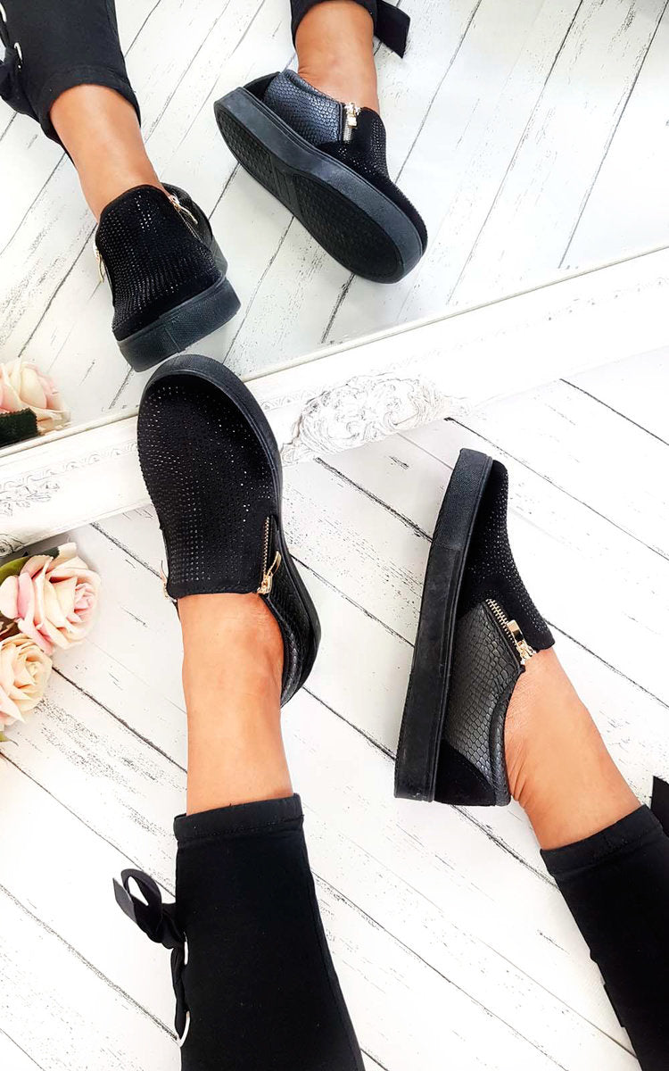 Slip On Embellished Trainers 🇬🇧