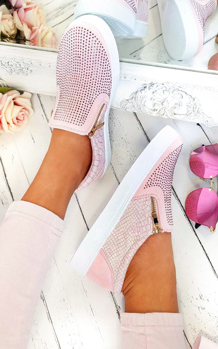 Slip On Embellished Trainers 🇬🇧