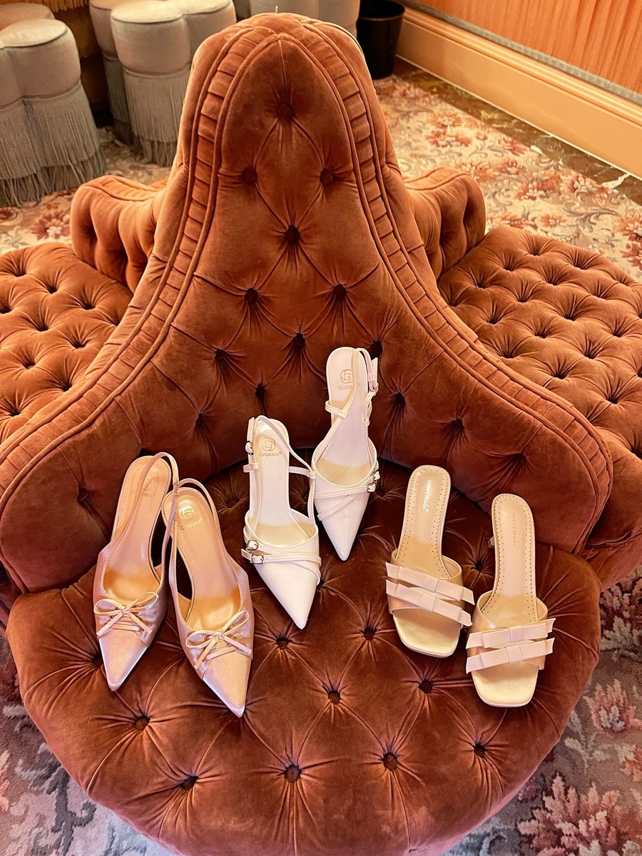 Sling Back Bow Knot Detail Pointed High Heels 🇬🇧