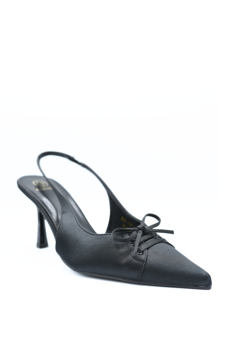Sling Back Bow Knot Detail Pointed High Heels 🇬🇧