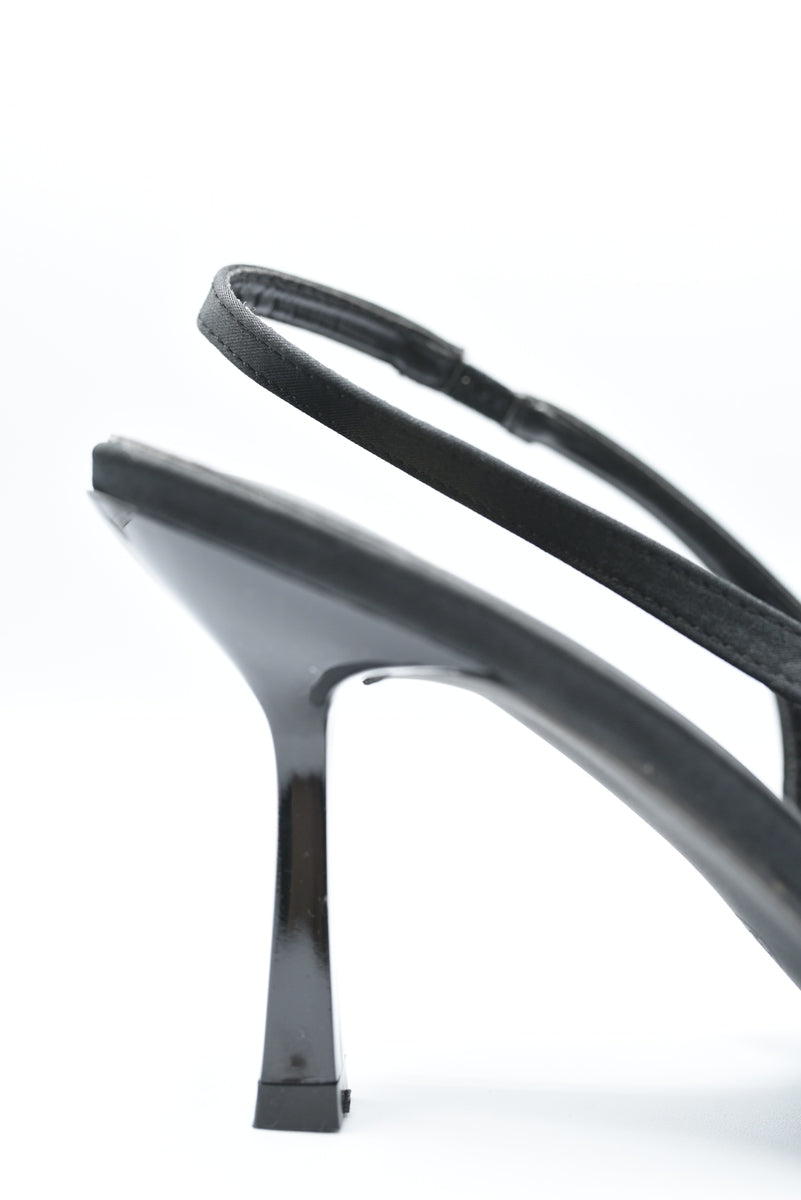 Sling Back Bow Knot Detail Pointed High Heels 🇬🇧