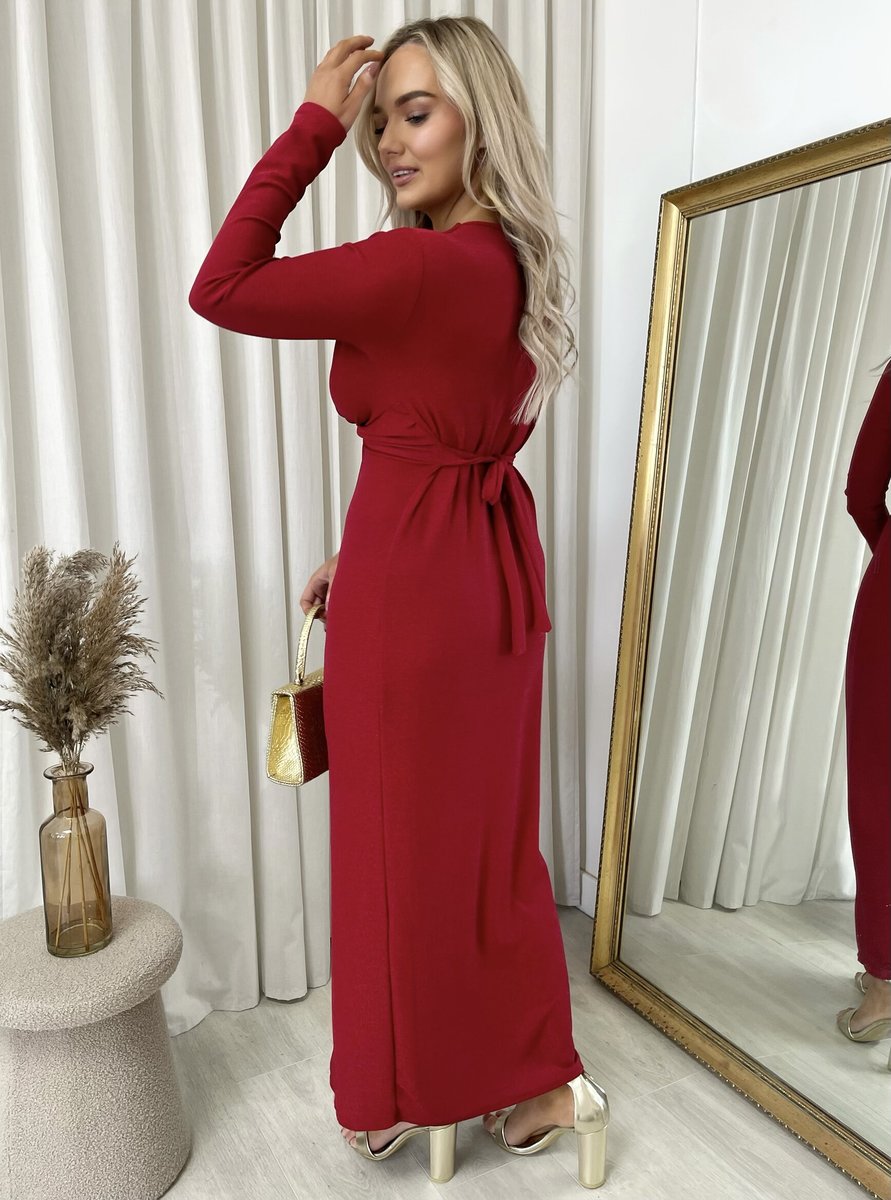 Glitter Twist Front Slit Maxi Dress 🇬🇧