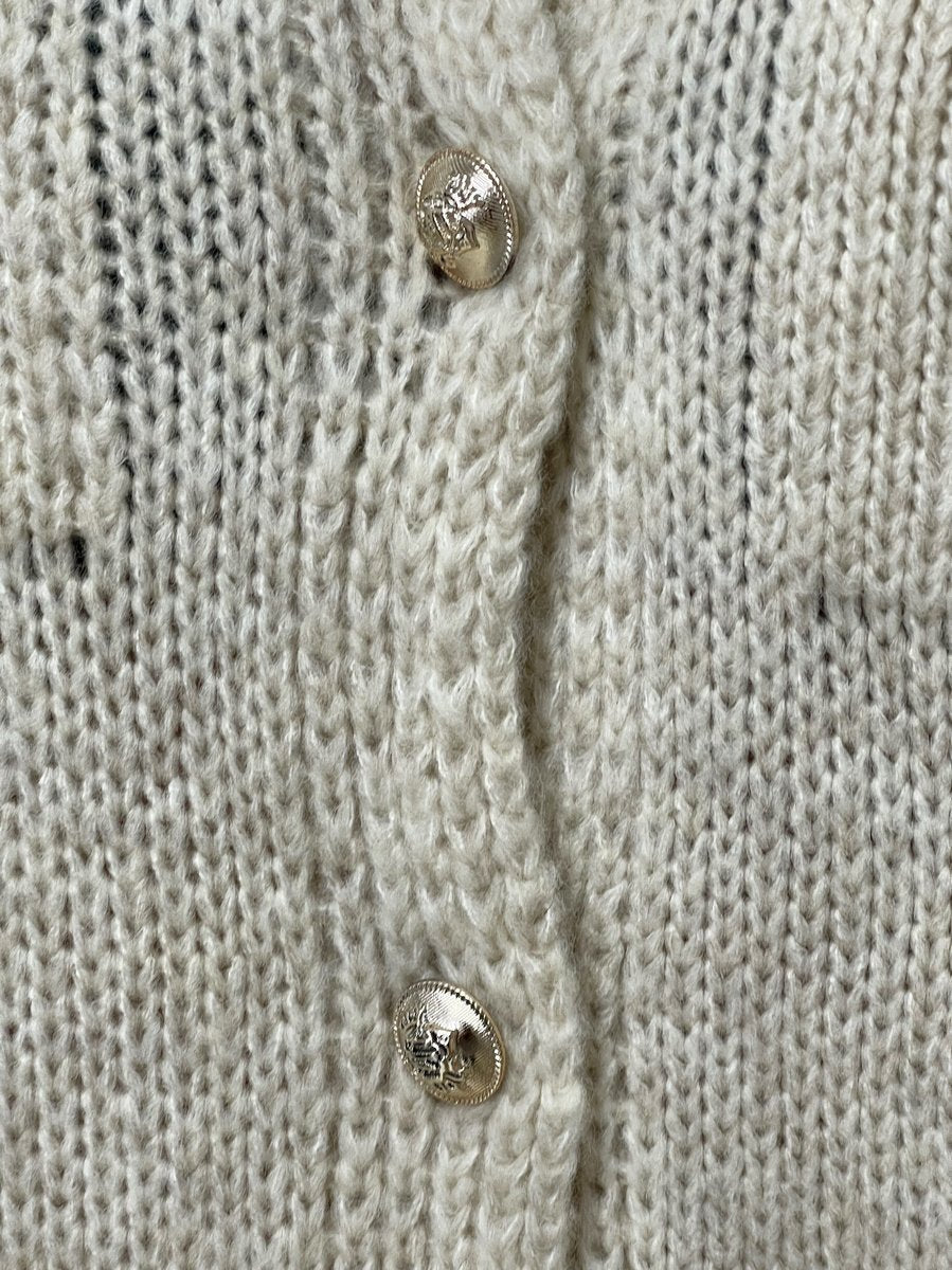 Oversized Button Down Chunky Knitted Top 🇬🇧