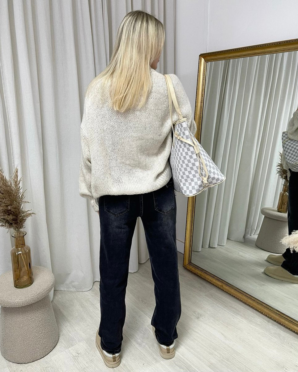 Oversized Button Down Chunky Knitted Top 🇬🇧