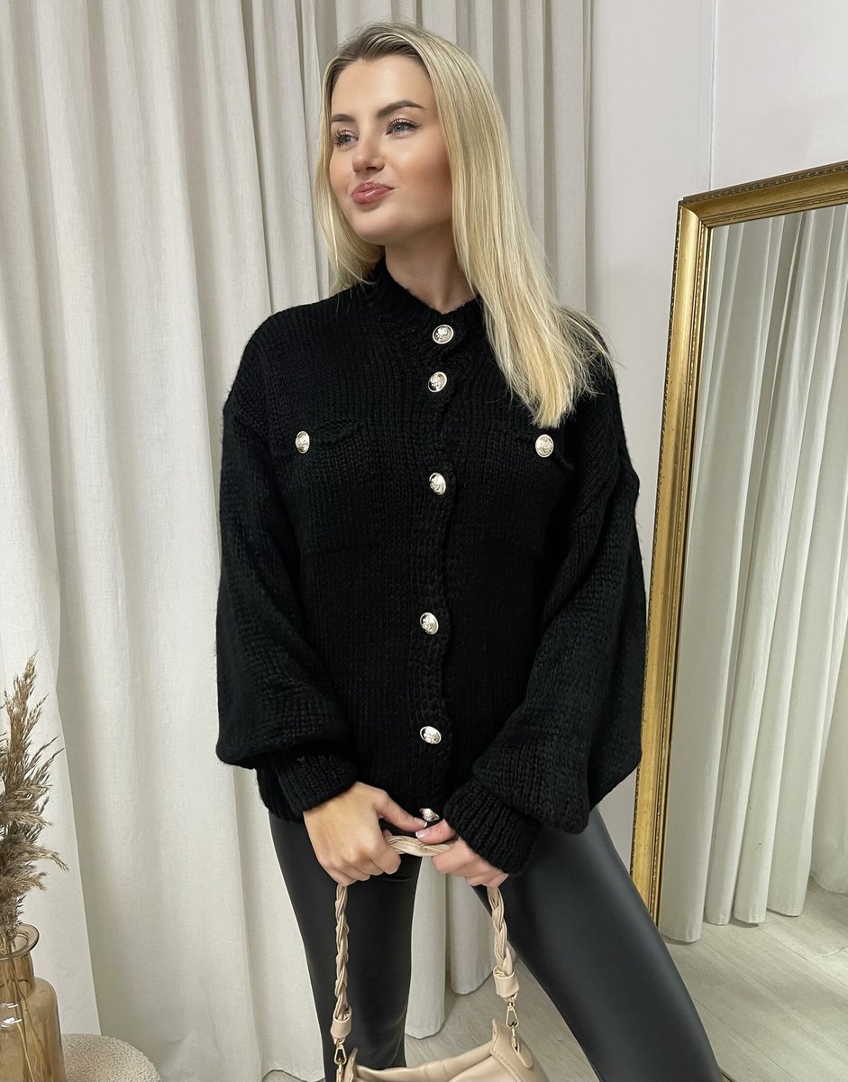 Oversized Button Down Chunky Knitted Top 🇬🇧