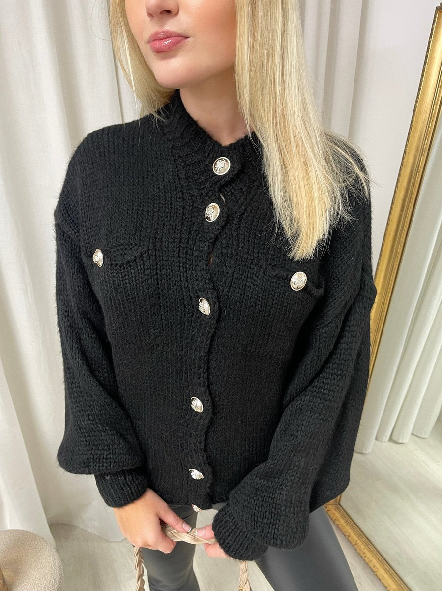 Oversized Button Down Chunky Knitted Top 🇬🇧