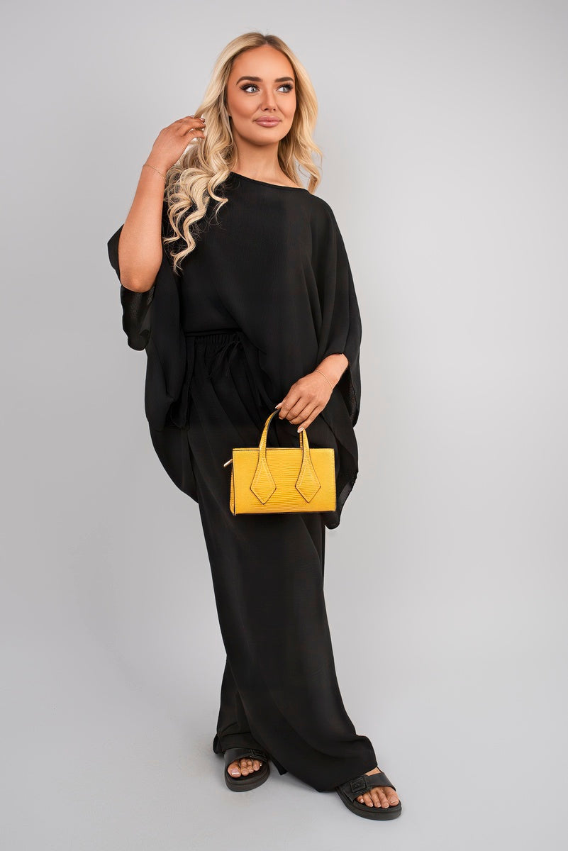 Batwing Top and Drawstring Wide Leg Trousers Co-ord Set 🇬🇧