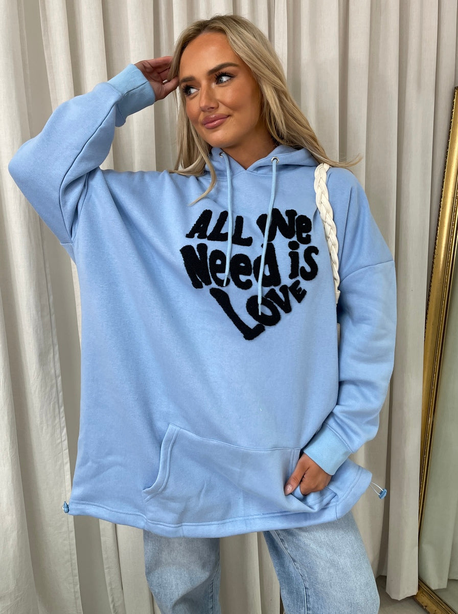 All We Need Is Love Oversized Hoodie 🇬🇧