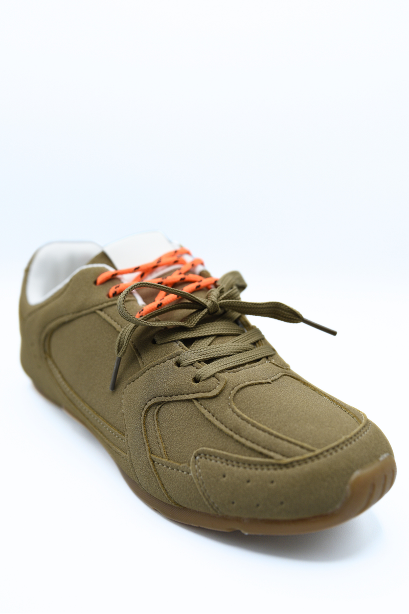 Double Contrast Lace Up Flat Trainers 🇬🇧