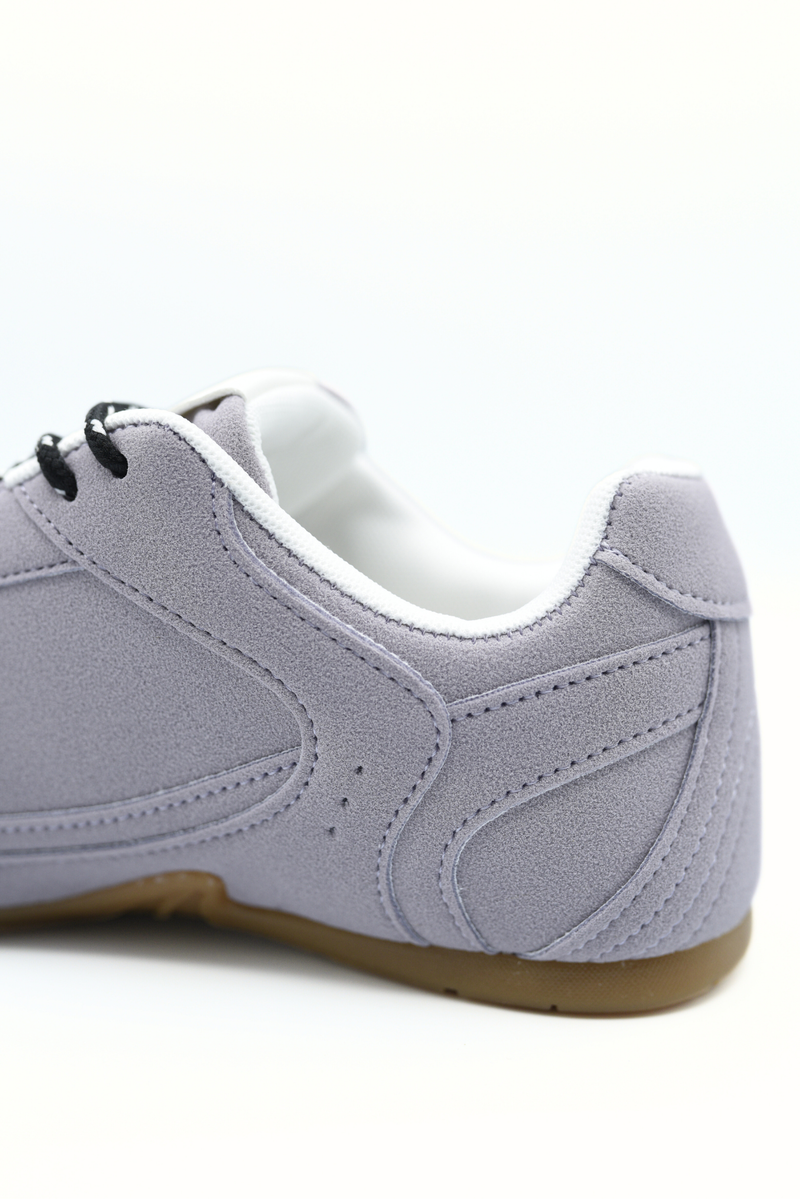 Double Contrast Lace Up Flat Trainers 🇬🇧