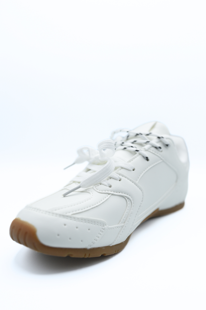 Double Contrast Lace Up Flat Trainers 🇬🇧