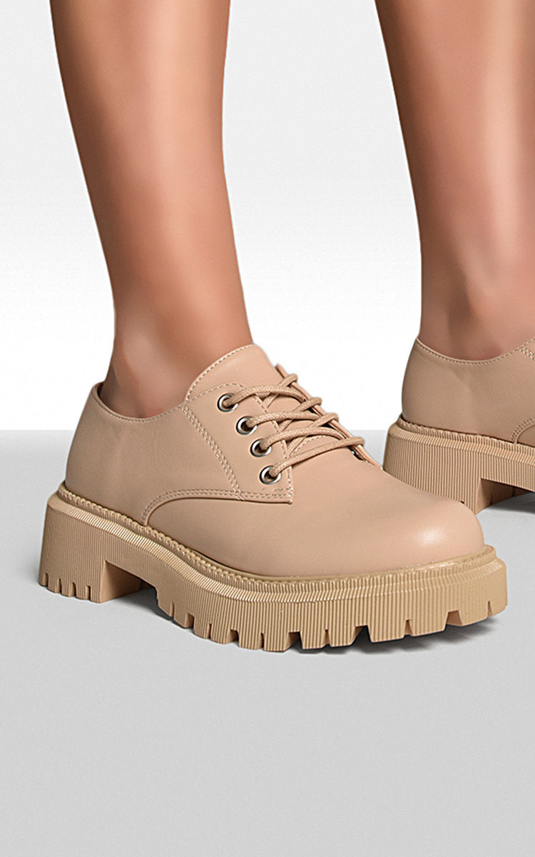 Chunky Faux Leather Derby Shoes 🇬🇧