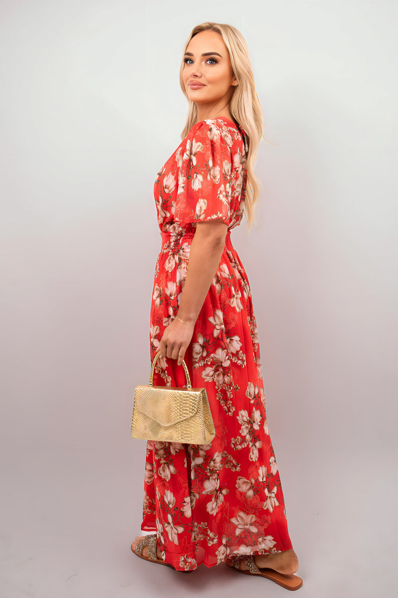 Floral Wrap Maxi Dress 🇬🇧