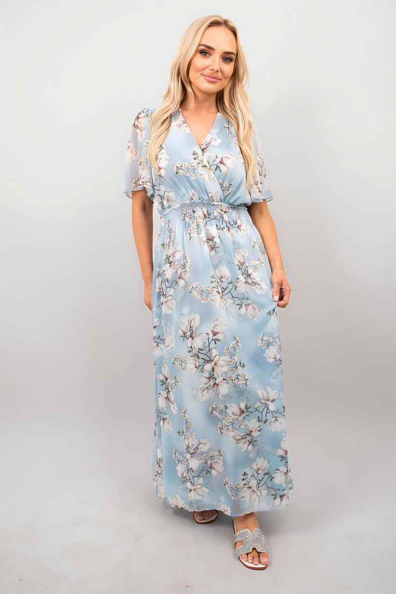 Floral Wrap Maxi Dress 🇬🇧