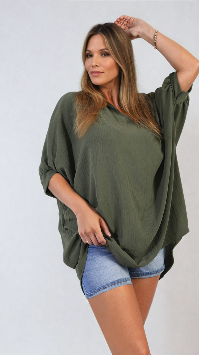 Balloon Sleeve Oversized Top 🇬🇧