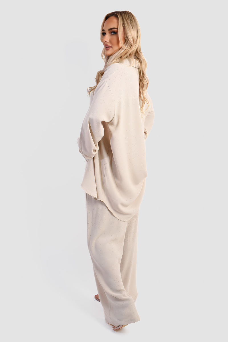 Embellished Drawstring Wide Leg Trouser 🇬🇧