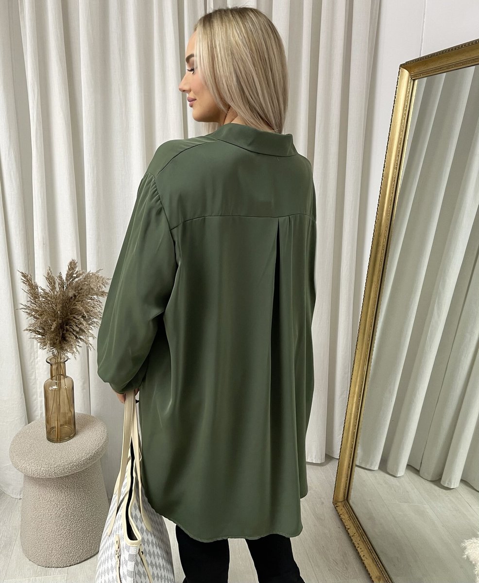 Oversized Collared Button Down Top 🇬🇧