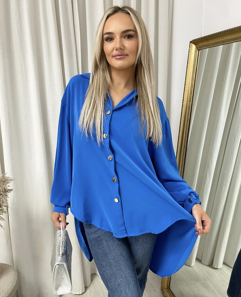 Oversized Collared Button Down Top 🇬🇧