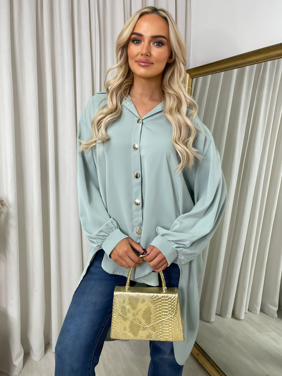 Oversized Collared Button Down Top 🇬🇧