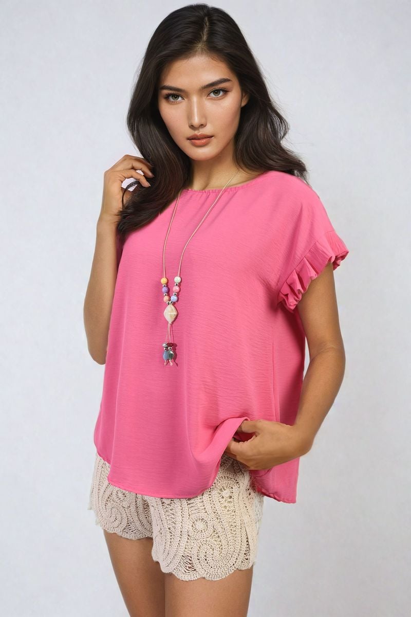 Ruffle Trim Sleeve Top 🇬🇧