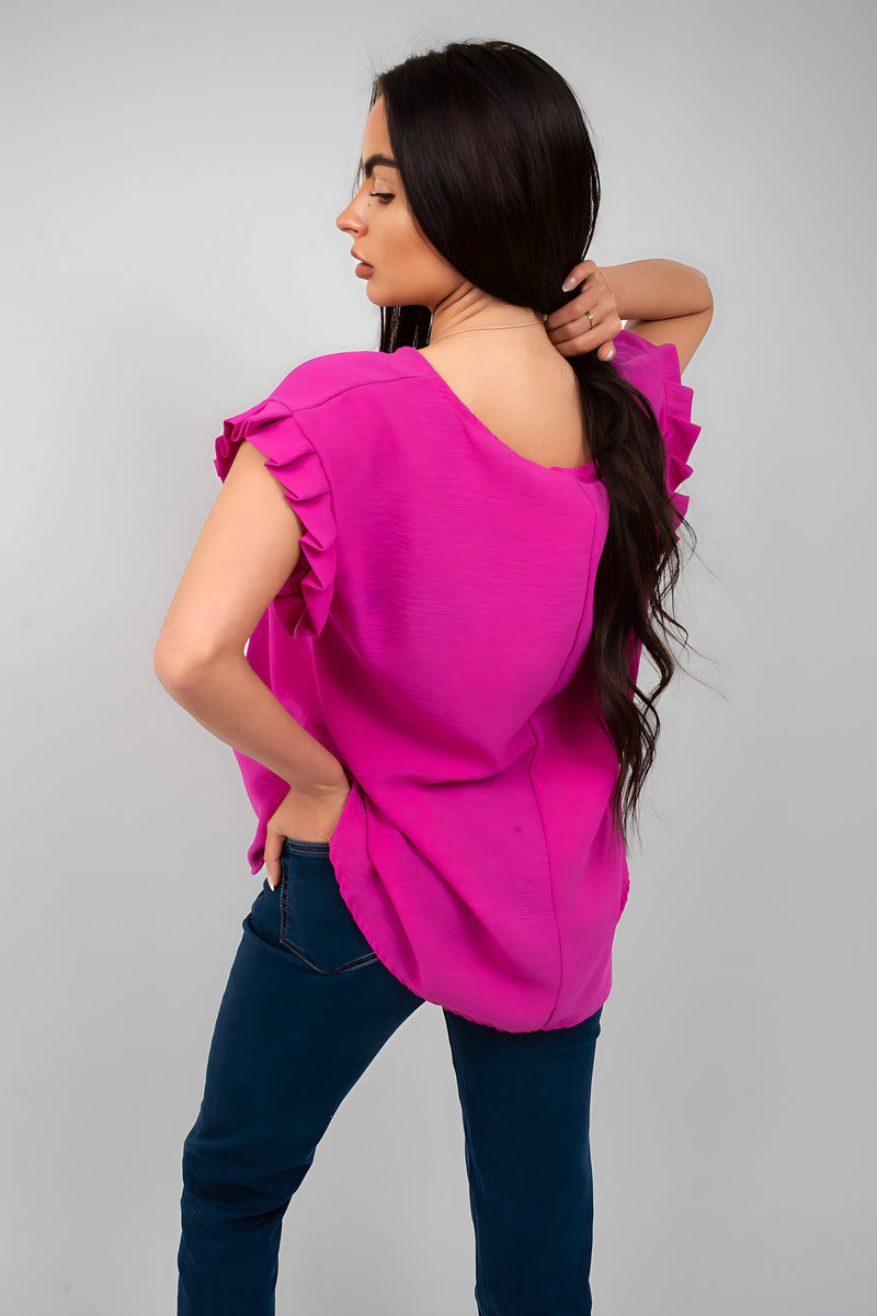 Ruffle Trim Sleeve Top 🇬🇧