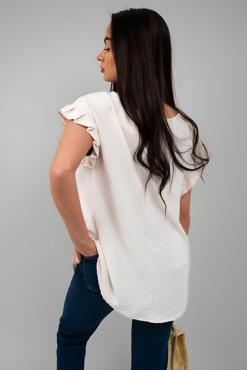 Ruffle Trim Sleeve Top 🇬🇧