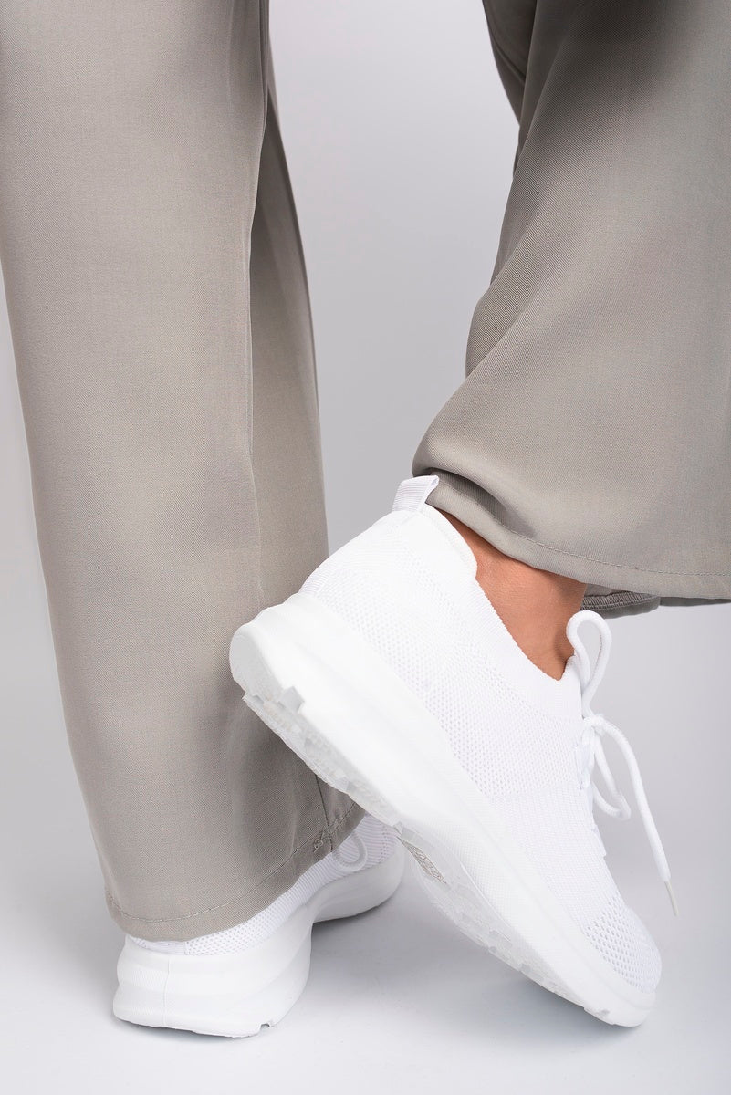 Knit Sock Lace-Up Lightweight Trainers 🇬🇧