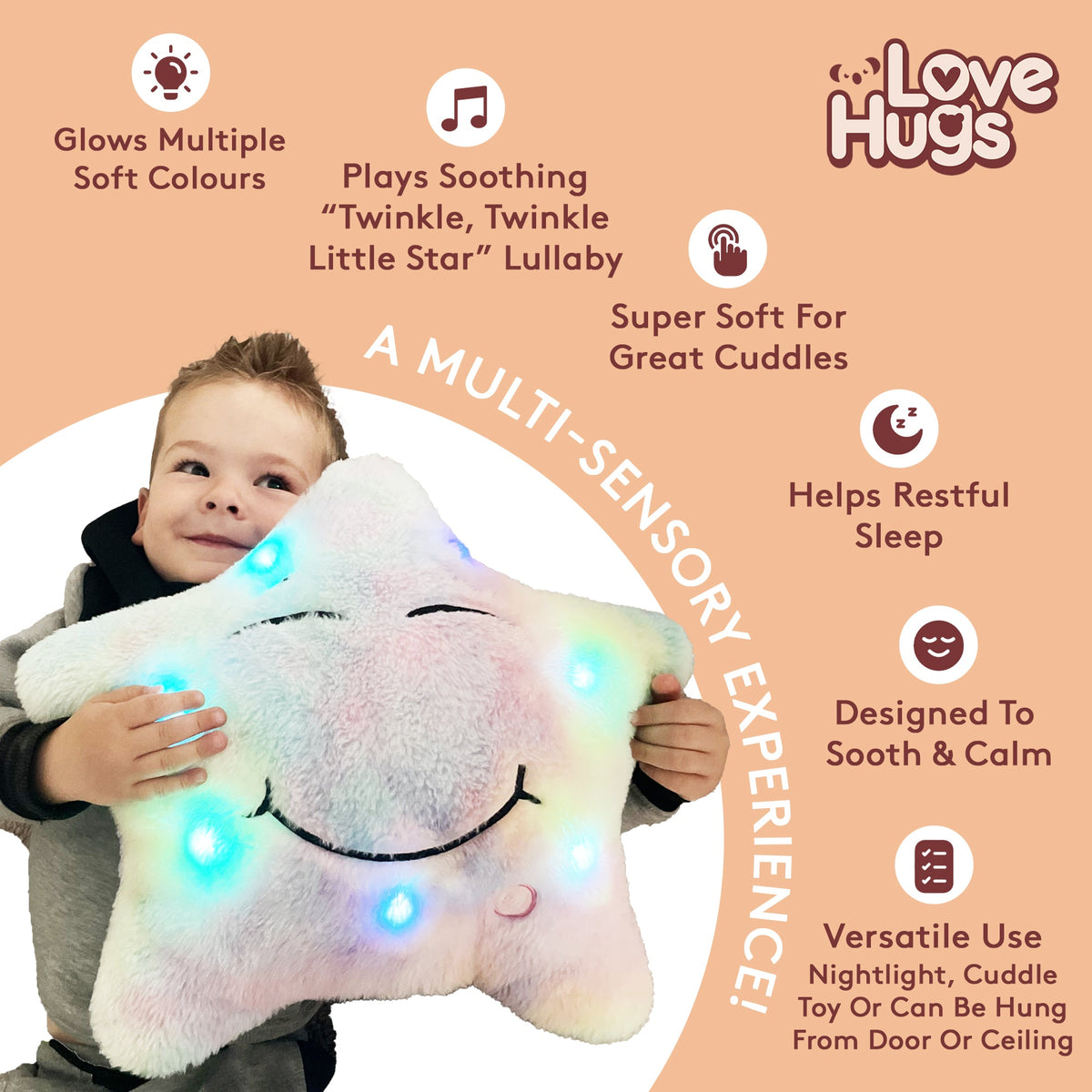 Sensory Star Musical Light Up Plush Toy 🇬🇧
