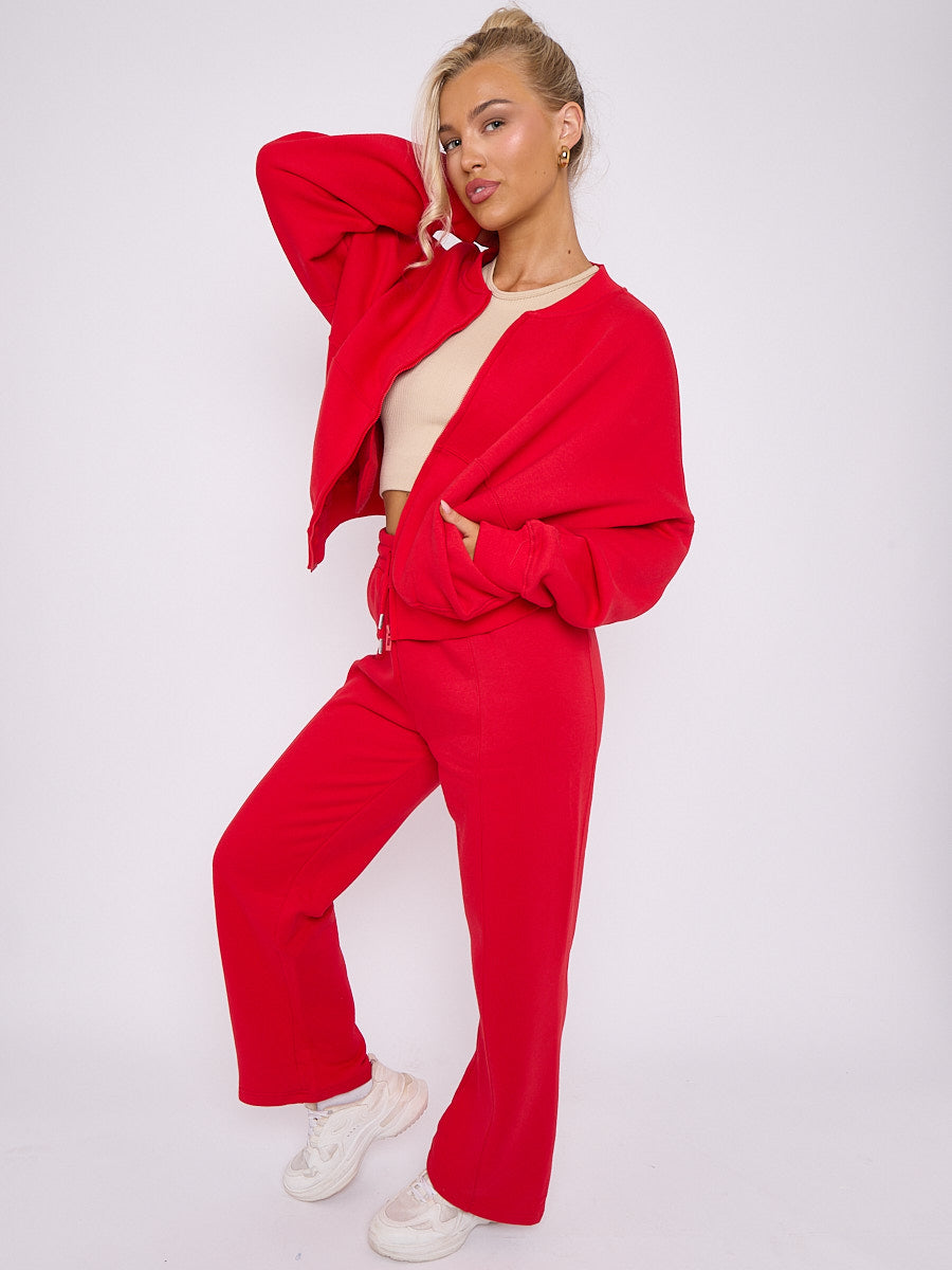 Oversized Bomber Style Fleece Zipper Co-ord 🇬🇧