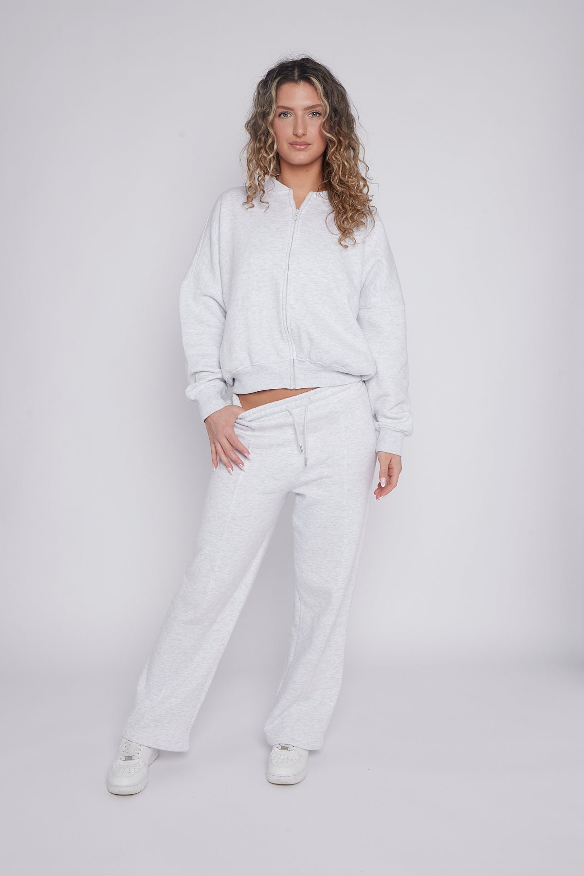 Oversized Bomber Style Fleece Zipper Co-ord 🇬🇧