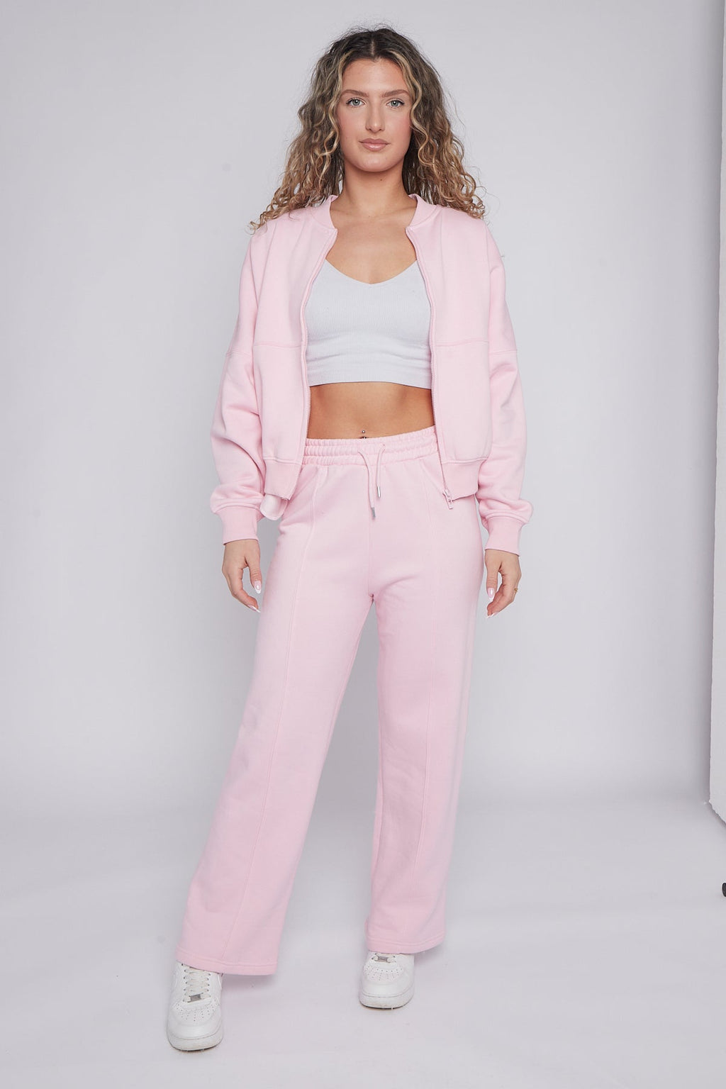 Oversized Bomber Style Fleece Zipper Co-ord 🇬🇧
