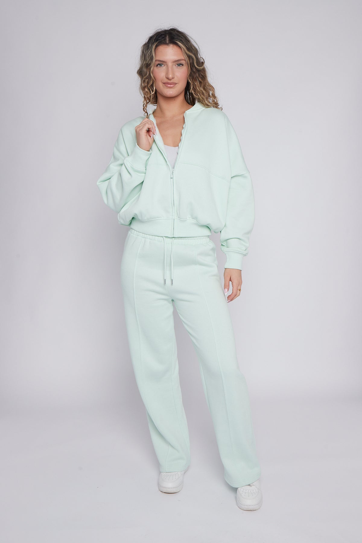 Oversized Bomber Style Fleece Zipper Co-ord 🇬🇧