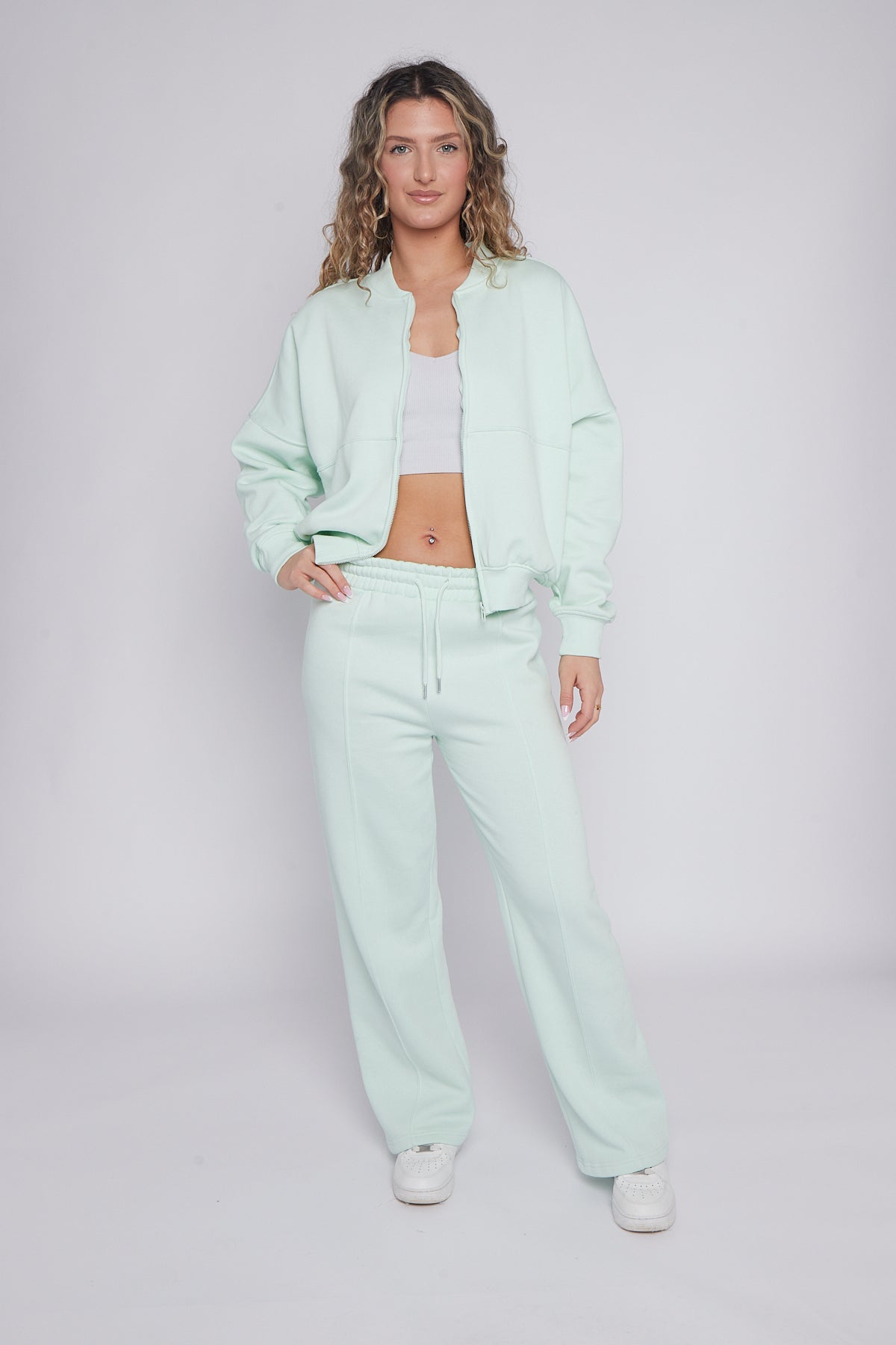 Oversized Bomber Style Fleece Zipper Co-ord 🇬🇧