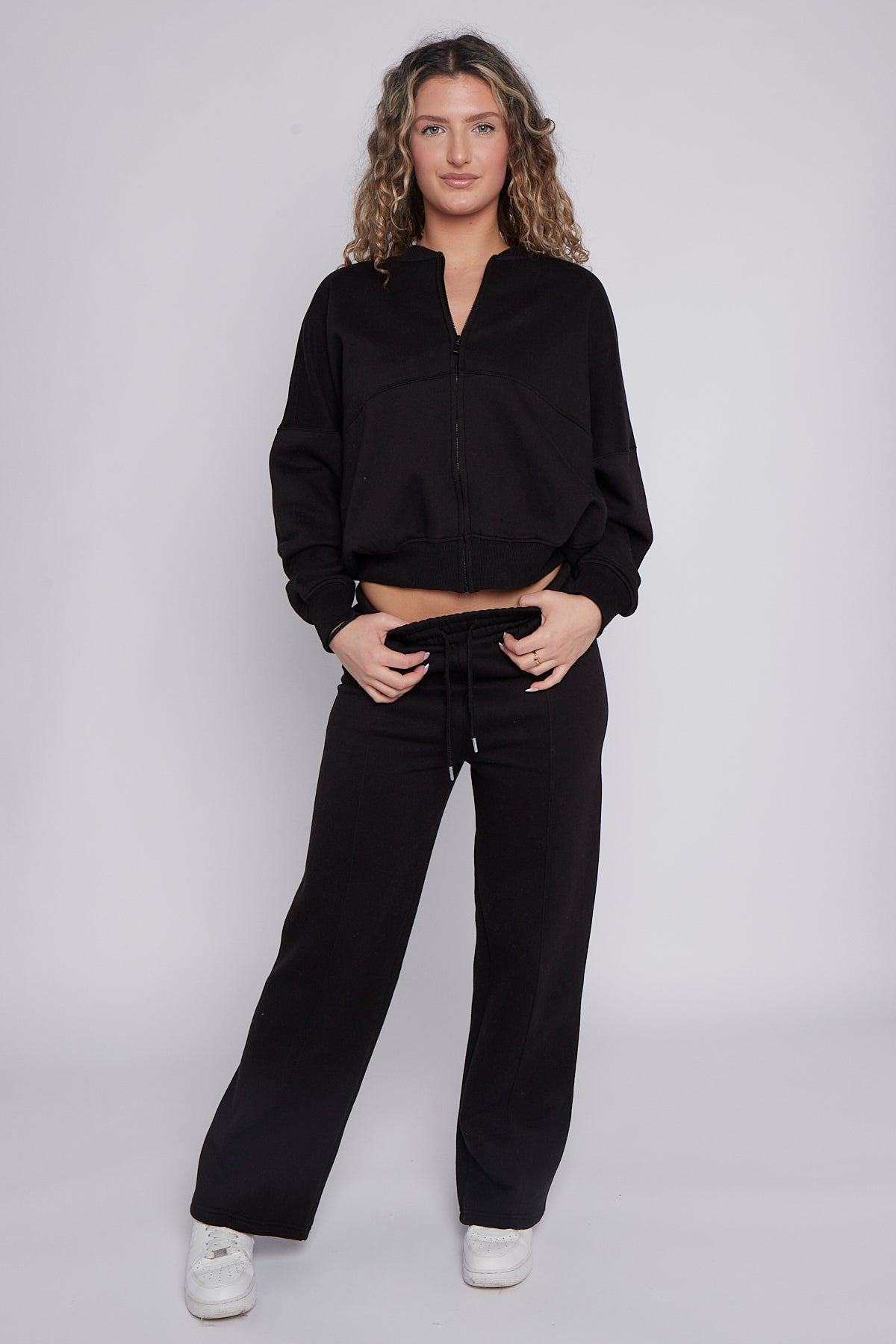 Oversized Bomber Style Fleece Zipper Co-ord 🇬🇧