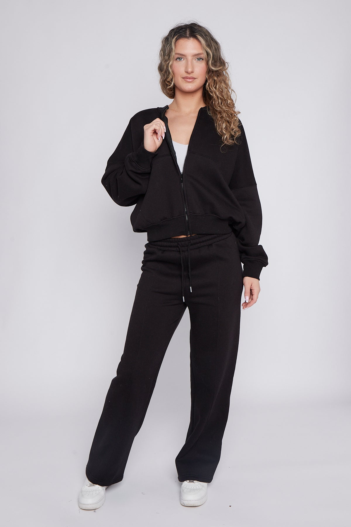 Oversized Bomber Style Fleece Zipper Co-ord 🇬🇧