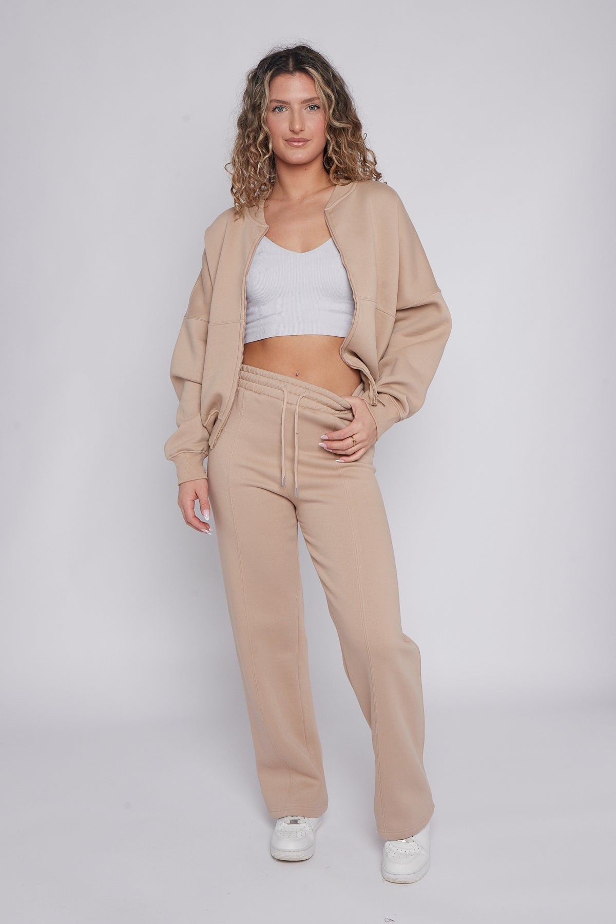 Oversized Bomber Style Fleece Zipper Co-ord 🇬🇧