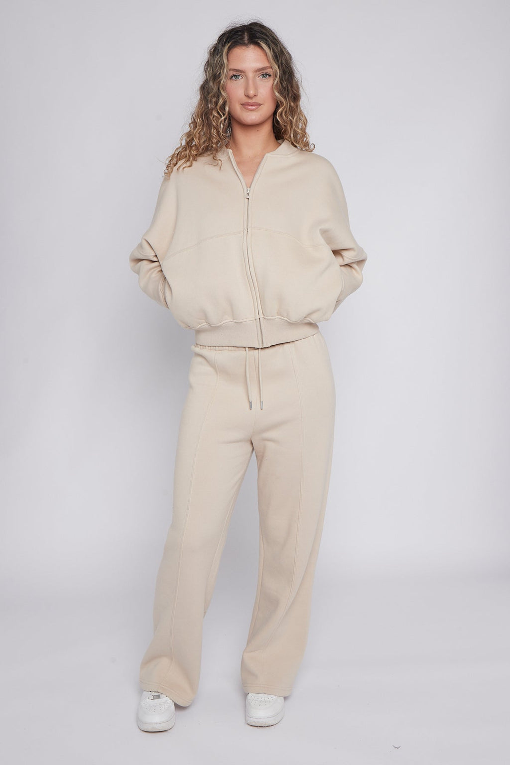 Oversized Bomber Style Fleece Zipper Co-ord 🇬🇧